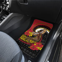 Personalised Papua New Guinea Language Week Car Mats Bird Of Paradise Tribal Floral Pattern