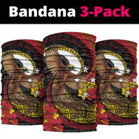 Papua New Guinea Language Week Neck Gaiter Bird Of Paradise Tribal Floral Pattern