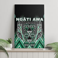 Aotearoa Ngati Awa Canvas Wall Art Maori Tribal Green Marble Paua Shell Pattern