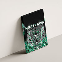 Aotearoa Ngati Awa Canvas Wall Art Maori Tribal Green Marble Paua Shell Pattern