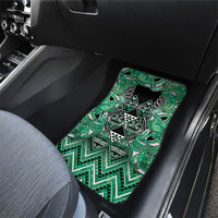Aotearoa Ngati Awa Car Mats Maori Tribal Green Marble Paua Shell Pattern