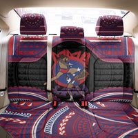Samoa Mixed Martial Arts Back Car Seat Cover Flying Knee Of Samoan - Polynesian Pride