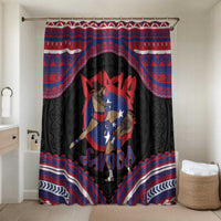 Samoa Mixed Martial Arts Bathroom Set Flying Knee Of Samoan - Polynesian Pride