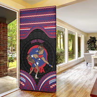 Personalised Samoa Mixed Martial Arts Door Cover Flying Knee Of Samoan - Polynesian Pride