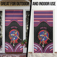 Personalised Samoa Mixed Martial Arts Door Cover Flying Knee Of Samoan - Polynesian Pride