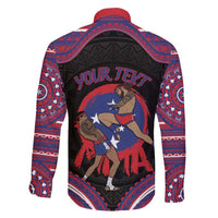 Personalised Samoa Mixed Martial Arts Family Matching Long Sleeve Bodycon Dress and Hawaiian Shirt Flying Knee Of Samoan - Polynesian Pride