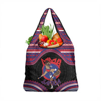 Samoa Mixed Martial Arts Grocery Bag Flying Knee Of Samoan - Polynesian Pride