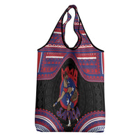 Samoa Mixed Martial Arts Grocery Bag Flying Knee Of Samoan - Polynesian Pride