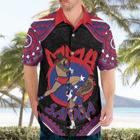 Personalised Samoa Mixed Martial Arts Hawaiian Shirt Flying Knee Of Samoan - Polynesian Pride