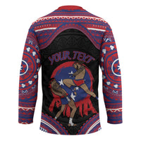 Personalised Samoa Mixed Martial Arts Hockey Jersey Flying Knee Of Samoan - Polynesian Pride