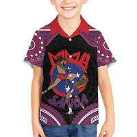 Personalised Samoa Mixed Martial Arts Kid Hawaiian Shirt Flying Knee Of Samoan - Polynesian Pride