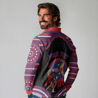 Personalised Samoa Mixed Martial Arts Long Sleeve Polo Shirt Flying Knee Of Samoan - Polynesian Pride