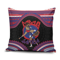 Samoa Mixed Martial Arts Pillow Cover Flying Knee Of Samoan - Polynesian Pride