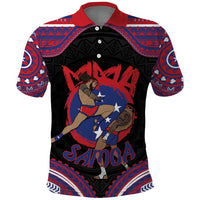 Personalised Samoa Mixed Martial Arts Polo Shirt Flying Knee Of Samoan - Polynesian Pride