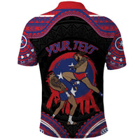 Personalised Samoa Mixed Martial Arts Polo Shirt Flying Knee Of Samoan - Polynesian Pride