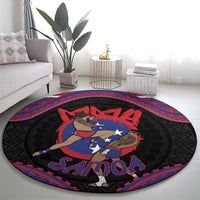 Samoa Mixed Martial Arts Round Carpet Flying Knee Of Samoan - Polynesian Pride