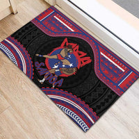 Samoa Mixed Martial Arts Rubber Doormat Flying Knee Of Samoan - Polynesian Pride