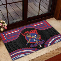 Samoa Mixed Martial Arts Rubber Doormat Flying Knee Of Samoan - Polynesian Pride