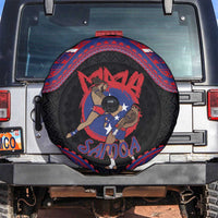 Samoa Mixed Martial Arts Spare Tire Cover Flying Knee Of Samoan - Polynesian Pride
