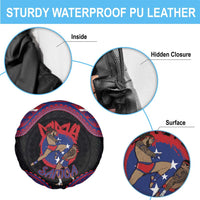 Samoa Mixed Martial Arts Spare Tire Cover Flying Knee Of Samoan - Polynesian Pride