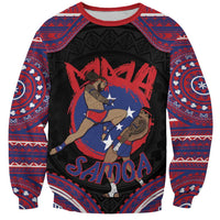 Personalised Samoa Mixed Martial Arts Sweatshirt Flying Knee Of Samoan - Polynesian Pride