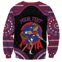 Personalised Samoa Mixed Martial Arts Sweatshirt Flying Knee Of Samoan - Polynesian Pride