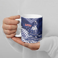 Personalised Samoa Rugby Ceramic Mug Pacific Warrior Glory - Polynesian Pride