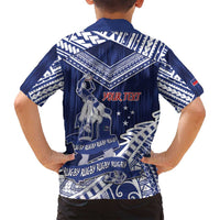 Personalised Samoa Rugby Family Matching Off Shoulder Short Dress and Hawaiian Shirt Pacific Warrior Glory DT05 - Polynesian Pride