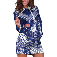Personalised Samoa Rugby Hoodie Dress Pacific Warrior Glory - Polynesian Pride