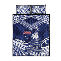 Samoa Rugby Quilt Bed Set Pacific Warrior Glory - Polynesian Pride