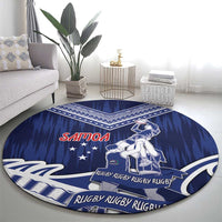 Samoa Rugby Round Carpet Pacific Warrior Glory - Polynesian Pride
