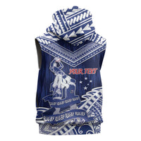 Personalised Samoa Rugby Sleeveless Hoodie Pacific Warrior Glory - Polynesian Pride