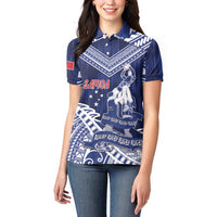 Personalised Samoa Rugby Women Polo Shirt Pacific Warrior Glory - Polynesian Pride