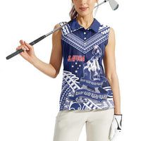 Personalised Samoa Rugby Women Sleeveless Polo Shirt Pacific Warrior Glory - Polynesian Pride