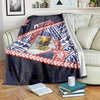 American Samoa Blanket Bald Eagle With Polynesian Pattern - Polynesian Pride