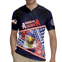 Personalized American Samoa Rugby Jersey Bald Eagle With Polynesian Pattern - Polynesian Pride