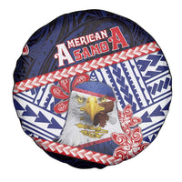 American Samoa Spare Tire Cover Bald Eagle With Polynesian Pattern - Polynesian Pride