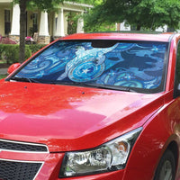 Northern Mariana Islands Auto Sun Shade Galaxy Polynesian Shark Tattoo - Polynesian Pride