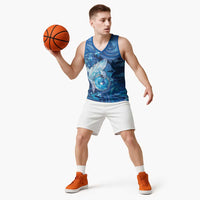Personalised Northern Mariana Islands Basketball Jersey Galaxy Polynesian Shark Tattoo DT05 - Polynesian Pride