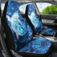 Northern Mariana Islands Car Seat Cover Galaxy Polynesian Shark Tattoo - Polynesian Pride