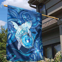 Northern Mariana Islands Garden Flag Galaxy Polynesian Shark Tattoo - Polynesian Pride