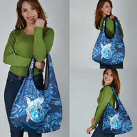 Northern Mariana Islands Grocery Bag Galaxy Polynesian Shark Tattoo - Polynesian Pride