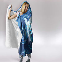 Northern Mariana Islands Hooded Blanket Galaxy Polynesian Shark Tattoo - Polynesian Pride