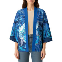 Personalised Northern Mariana Islands Kimono Galaxy Polynesian Shark Tattoo - Polynesian Pride