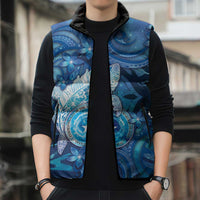 Personalised Northern Mariana Islands Sleeveless Puffer Jacket Galaxy Polynesian Shark Tattoo DT05 - Polynesian Pride