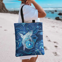 Northern Mariana Islands Tote Bag Galaxy Polynesian Shark Tattoo - Polynesian Pride