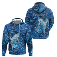 Personalised Northern Mariana Islands Zip Hoodie Galaxy Polynesian Shark Tattoo DT05 - Polynesian Pride