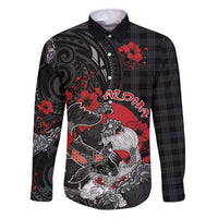 Personalised Hawaiian And Japanese Family Matching Long Sleeve Bodycon Dress and Hawaiian Shirt Aloha Koi Fish Palaka Patterns - Polynesian Pride