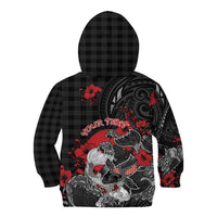 Personalised Hawaiian And Japanese Kid Hoodie Aloha Koi Fish Palaka Patterns DT05 - Polynesian Pride