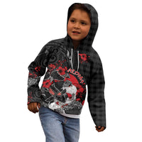 Personalised Hawaiian And Japanese Kid Hoodie Aloha Koi Fish Palaka Patterns DT05 - Polynesian Pride